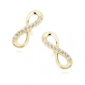 Cercei argint placati cu aur galben infinit cu pietre DiAmanti Z1107E_G-DIA (Argint 925‰ 1,1 g.)